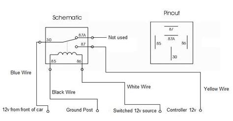 automotive car relay wiring headlights high  beam diagram relay electronic schematics