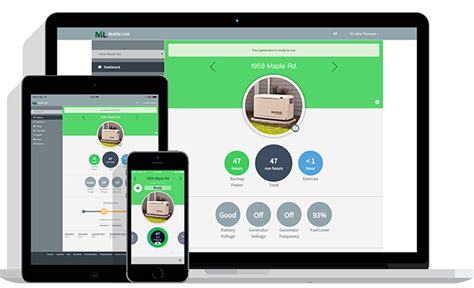 mobile link app  smart   monitor  generator