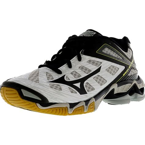 mizuno womens wave lightning rx grey black yellow ankle high tennis shoe  walmartcom