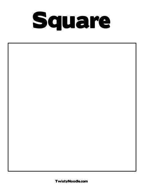 square coloring page shapes  kids preschool coloring pages