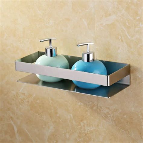 brushed finish mm bathroom shelf stainless steel bath shower shelf basket caddy square