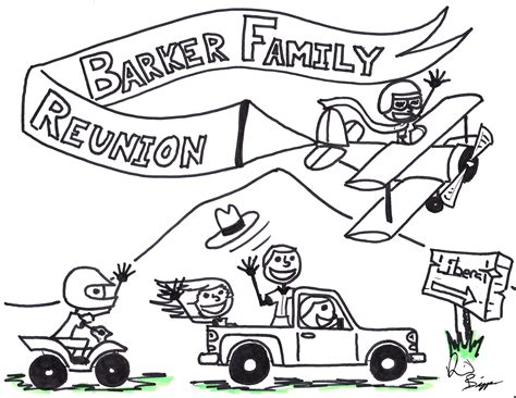 family reunion drawing  getdrawings