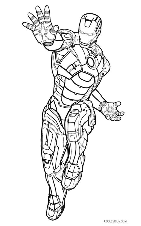 printable iron man coloring pages  kids