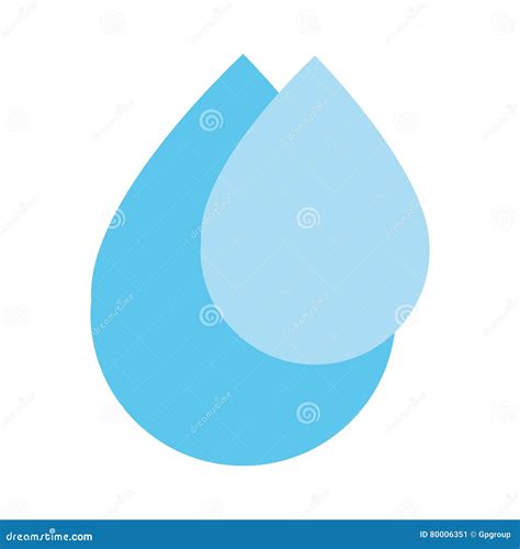 blue water drops icon stock vector illustration  liquid