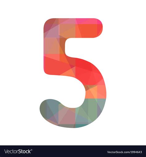 colorful number  royalty  vector image