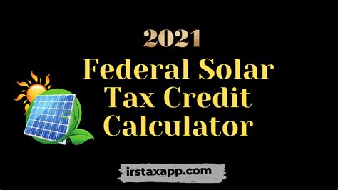 easy solar tax credit calculator