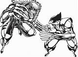 Sabretooth Wolverine Vs Pages Marvel Coloring Deviantart Template sketch template
