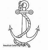 Coloring Pages Nautical Getcolorings Anchor Boat sketch template