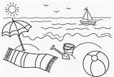 Mewarnai Pemandangan Pantai Alam Contoh Broonet sketch template