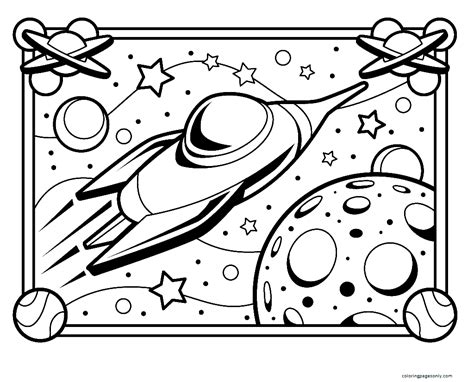 rockets  coloring page  printable coloring pages