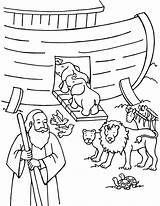Coloring Ark Pages Noahs Noah Bible Sunday School Animals Rocks Christian Animal sketch template