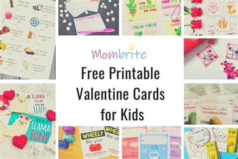 heartwarming  printable valentine cards  kids mombrite