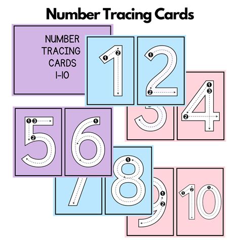 number tracing cards preschool vibes