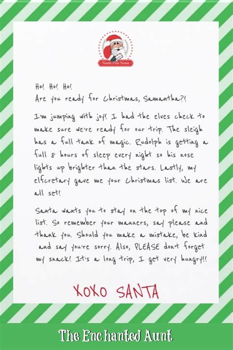 letter  santa claus  kids green stripe zazzle christmas