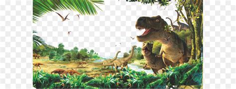 tyrannosaurus dinosaurus hutan gambar png