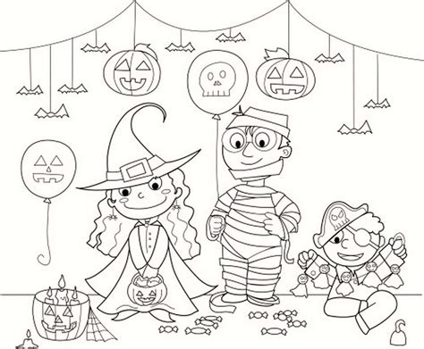 halloween party coloring pages coloring pages