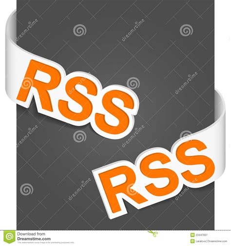 left   side signs rss stock vector illustration  badge