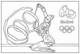 Olympic Coloring Gymnastic Rio Games Adult Olympics Pages sketch template