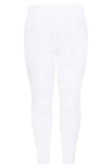 White Tummy Control Soft Touch Leggings Plus Size 14 To 36 Yours