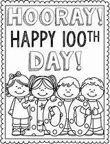 100th Hundred Brighter Classroom Celebrations Teachers Coloringfolder sketch template