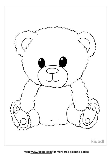 teddy bear coloring page coloring page printables kidadl