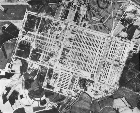 aerial reconnaissance view showing  auschwitz ii birkenau camp collections search