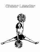 Cheerleader sketch template