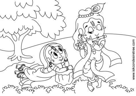 krishna printable coloring pages