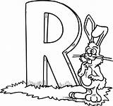 Coloring Pages Rabbit Preschool Letter Alphabet Kids Colouring Printable Worksheets Print Template Drawing Templates Robot Shape Kindergarten Letters Clipart English sketch template