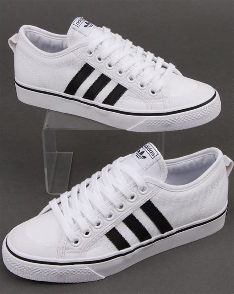 adidas nizza trainers  whiteblack  casual classics