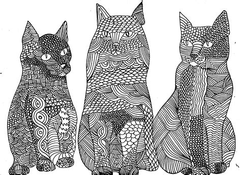 cat colouring page digital  art  collectables adult