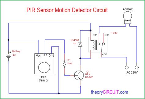 motion detector switch circuit diagram wiring diagram
