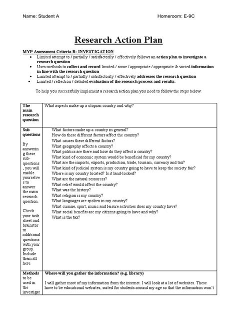 utopia research action plan sample  blog evaluation