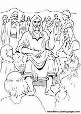 Jesus Coloring Preaching Pages Bible Please Print Handout Below Click Benscoloringpages Coloringpages sketch template