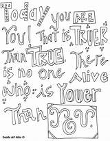 Coloring Pages Quotes Cute Quote Dr Seuss Color Printable Friends Sheet Famous Doodle Print Than Special sketch template