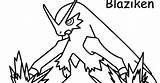 Blaziken Pokemon Coloring Pages sketch template