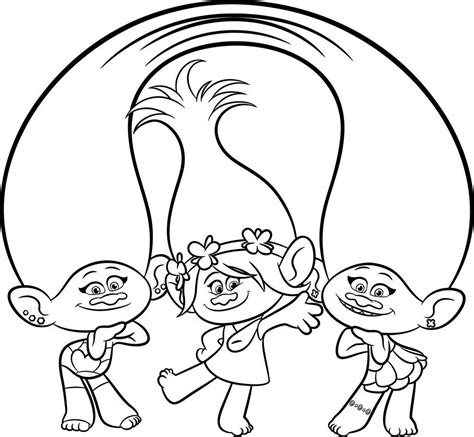 trolls  coloring pages  coloring pages  kids cartoon