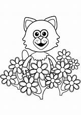 Coloring Behind Hiding Mittens Flower Beautiful Timmy Time sketch template