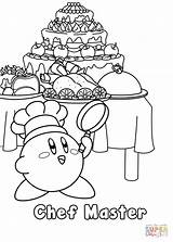 Coloring Kirby Pages Chef Master sketch template