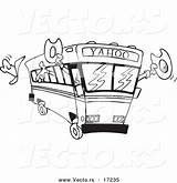 Bus Outline Loaded Toonaday Leishman sketch template