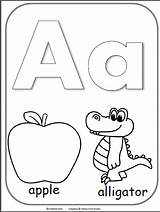 Letter Coloring Alphabet Pages Preschool Pdf Activities Abc Cards Worksheets Color Display Letters Colouring Sheets Kindergarten Kids Madebyteachers Apple Lettering sketch template