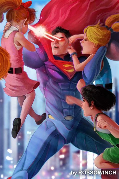 The Power Puffs Meet Super Man 😘 Powerpuff Girls Powerpuff