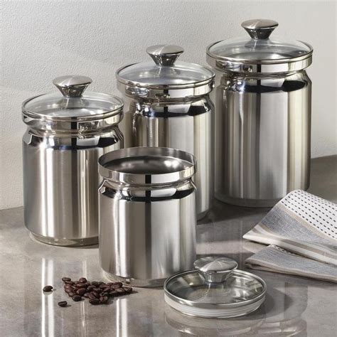 Tramontina Gourmet 4 Piece Covered Canister Set Zola Stainless