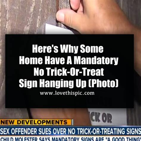 Here S Why Some Home Have A Mandatory No Trick Or Treat Sign Hanging Up