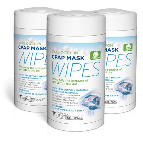 awow professional cpap mask wipes  pack  wipes unscented  cotton cpap cleaning wipes