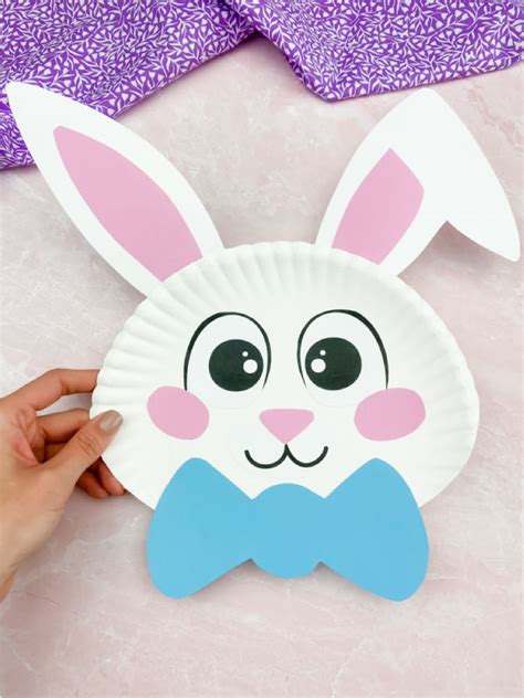 easter bunny paper plate craft  template