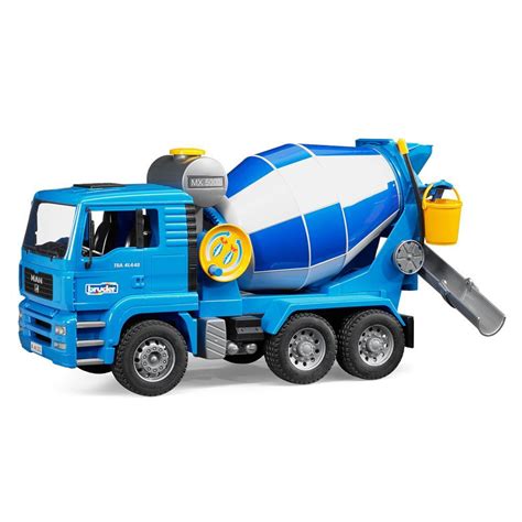 bruder toys man cement mixer  realistic turning mixing barrel