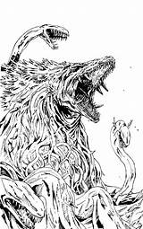 Biollante Godzilla sketch template