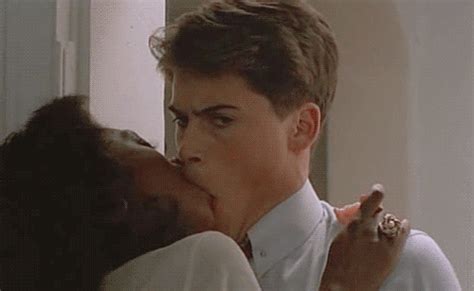 kissing rob lowe find and share on giphy