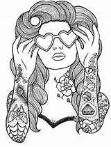 Coloring Pages People Adult Adults Girls Color Shannon sketch template